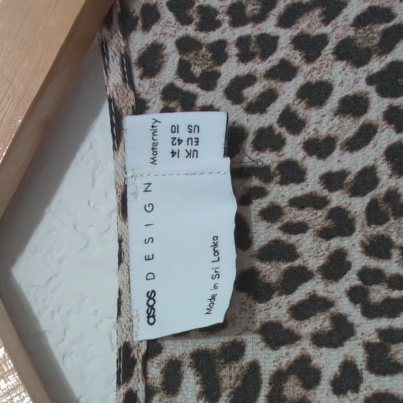 Asos Design Leopard Print Women's Maternity Tent Dress Size 10 - Picture 4 of 10